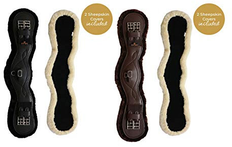 Kentucky Horsewear Kurzgurt Fellimitat anatomisch Elastik, Länge:75, Farbe:schwarz