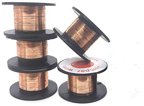 5 stücke Kupferdraht, 0,1mm Kupferlackdraht Lackdraht Wickeldraht Lackdraht Reparatur 10 m für Transformatoren Induktivitäten Motoren Lautsprecher