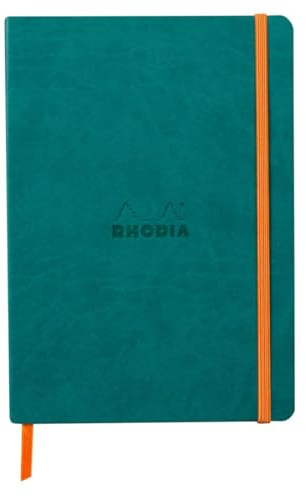 Rhodia 117442C Notizbuch Rhodiarama A5 80 Blatt dot elfenbein 90g Pfaugrün