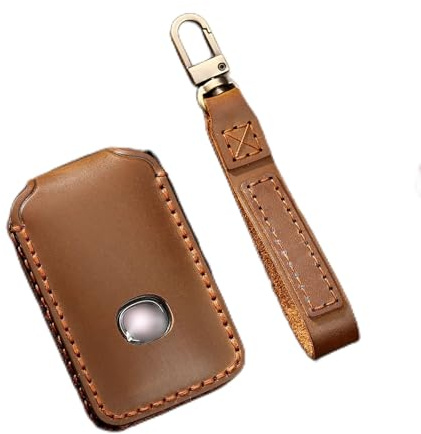 ontto Autoschlüssel Hülle Cover Passt für Mazda 3 Alexa CX-4 CX-5 MX5 CX-8 CX-9 CX-30 CX30 2019-2021 Zubehör Leder Schlüsselbox Schlüsselhülle Schlüsselanhänger Schlüssel Schutz Etui 4 Tasten-Braun