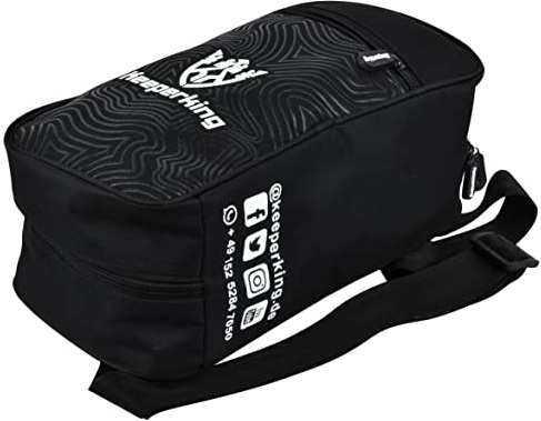 Keeperking Sac de gants de gardien de but pour 2 paires et accessoires, sac de gants de gardien de but de football, sac de sport (noir)