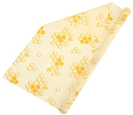 Bio Bienenwachstücher Rolle 33x100CM Wachspapier für Lebensmittel aus Bienenwachs und Baumwolle Käsepapier Wiederverwendbar für Käse Brot Obst Bienenwachstuch Natürlich & Schneidbar Gemüse