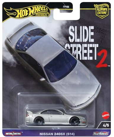 Hot Wheels Premium Nissan Silvia S14, Car Culture Circuit Legends-Fahrzeuge für Kinder ab 3 Jahren und Erwachsene Fans und Sammler, Premium-Kollektion von Car Culture im Maßstab 1:64, HKC83