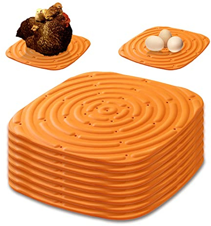 8 Stück Weiche Nistunterlagen Für Hühnerstall, Hühnerboxen Coop, 30 cm Huhnistkasten Wiederverwendbare Nistmatten, Hühnerstall, Zubehör Zum Schutz Von Hühnerstall Und Eiern (Orange)