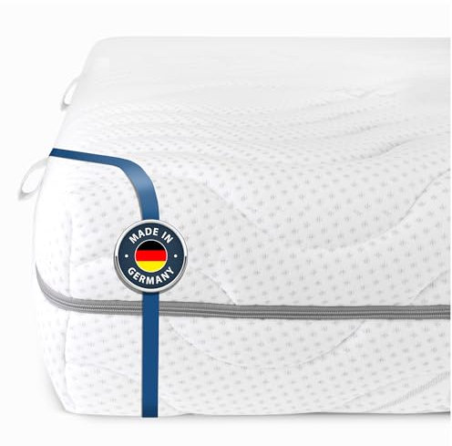 BMM Matratze 100x220 cm Komfort 19 Härtegrad H4 extra fest/Kaltschaummatratze Öko-Tex Zertifiziert/ergonomische 7 Zonen Matratze Höhe 19 cm/Matratzen produziert in Deutschland