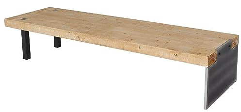 Mendler Sitzbank HWC-L75 Industrial Massiv-Holz 200cm, Natur | Esszimmerbank, Bank, Garderobenbank