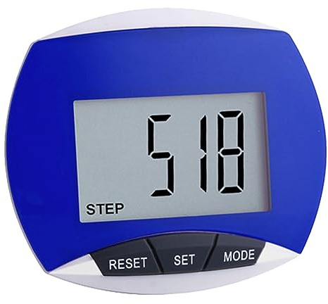 Podomètres, podomètre Compteur de Pas avec Calories brûlées et comptage de Distance Petit podomètre Portable de Marche à Pied opération Simple podomètre de Suivi de Pas Bleu