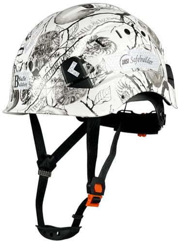 SAFEBUILDER CR06 Construction Safety Helmet ABS Hard Hat Adjustable Ventilation System Hardhats Industrial Work Head Protection for Men Certified ANSI/ISEA Z89.1 (01-KLT Hard Hat)