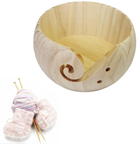 Spldsun Garnschale, HäKel Zubehör, mit Fadenschlitz Und Gebohrten LöChern, FüR Handarbeiten, HäKeln, Stricken, Heimdekoration