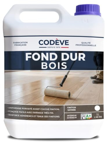 Fond Dur Bois - Codeve Bois - 5L - Intérieur/extérieur - Pour Durcir Les Pores De Vos Bois Avant De Recevoir Une Finition Adéquate.