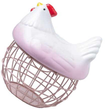 Cabilock 1pieza Cesta De Almacenamiento De Huevos Con Tapa Forma De Gallina Cesta Creativa De Cocina Organizador Para Frutas y Verduras Diseño Único y Práctico