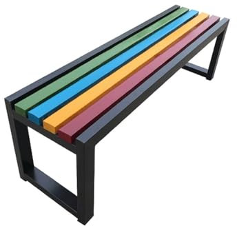 Gartenbank Holz Metall Parkbank Wetterfest Sitzbank Eisenbank Ruhebank Retro-Stil Gartenmöbel Bank Garten Park Balkon Innenhof Sitzgelegenheiten, Schwarz (Color : Black, Size : 120 * 40 * 45cm)
