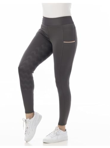 Riding World - Leggings da equitazione da donna Agadir | Leggings da equitazione | Pantaloni da equitazione con inserti in silicone e vita larga | Pantaloni da equitazione con 2 tasche per cellulare |