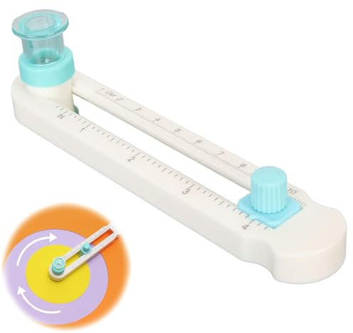 Kreis Papierschneider, Verstellbarer Kreisschneider, Bastelschneidewerkzeug, Geeignet für Heimwerkerarbeiten, Büros, Kindergärten, Schulen, Schneidet Verschiedene Arten von Papier