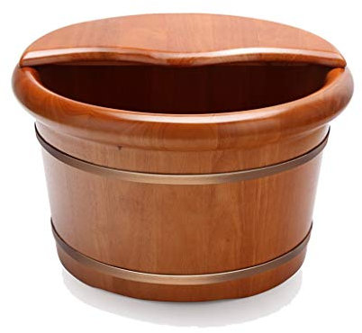 WADRBSW Sauna-Holzeimer, Spa, Sauna, Einweichen, handgefertigter Massage-Eimer, Fußbad, Fuß-Spa, Wascheimer, Füße, Bad, Becken, Wanne, gegenwärtige Vision hoffnungsvoll to Pursue Happiness