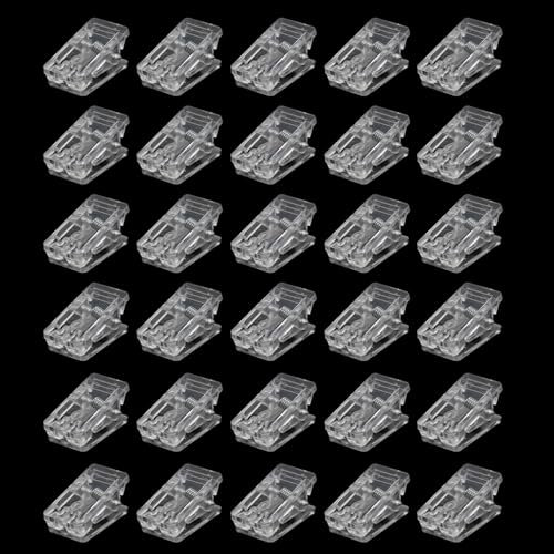 30 Stück Mini-Papierhalter, selbstklebende Fotoaufhänger, Federklammern aus Kunststoff, Wandklammern zum Aufhängen von Postern, Bildern, Memos (ohne Kleber)