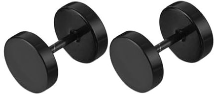 Homxi Ohrstecker Damen Herren Modern Schwarz,Edelstahl Ohrringe Damen Ohrhänger Rund 8MM Ohrringe für Damen Schwarz