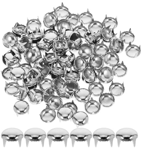 STOBOK 100 Uds Remaches Redondos De 4 Puntas Para Ropa Zapatos Bolsos Accesorios De Manualidades Diy Fácil Instalación Decoración Versátil