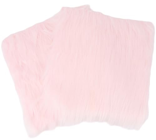 CREATCABIN 2kleiner Plüsch Teppich Für Schulspinde 30x30cm quadratische Flauschige Teppiche Mit Rutschfester Rückseite Rosa Schaffell Kissen Teppich Für Schmuck Fotografie Sitzpolster Nagelmatte Stuhl