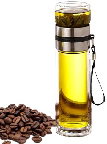 Bouteille infuseur à thé en verre - Bouteille d'eau en verre à double