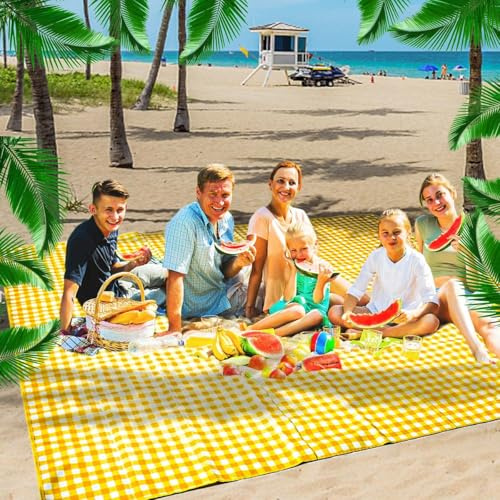 Neuytiky 200x200CM Coperta Picnic Impermeabile,Coperta da Picnic Portatile,Telo Picnic,Pieghevole Coperta Picnic,Riutilizzabil,per Campeggio,Picnic,Spiaggia,Prato