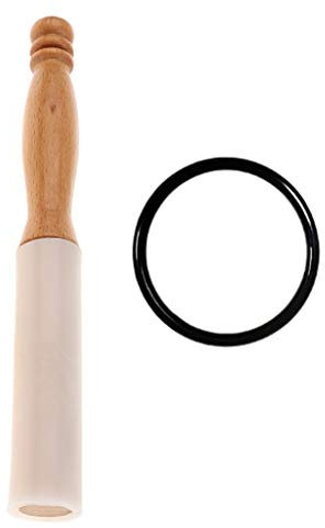 GYBBHia Mazo/Delantero de Goma de Madera de 10 Pulgadas para Cuencos de Canto de Cristal Cuenco de la meditación de Yoga de Cuarzo