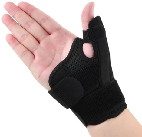 Eclove Attelle De Pouce Réglable, Orthèse De Pouce, Pour Main Gauche Et Droite, Bandage Pour Le Pouce, Respirant, Pour L'arthrite, Tendinite, Canal Carpien Et Entorse (Noir)