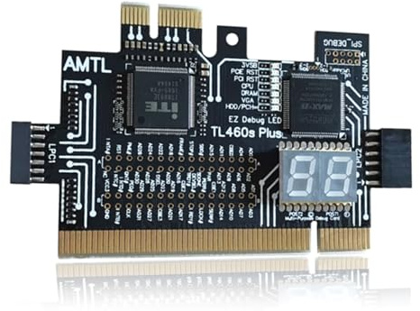 KAHDGSS Tarjeta De Diagnóstico Placas Base A1105 con Indicadores LED para CPU DRAM VGA HDDS DEBUGACIÓN Y SEÑALES Reloj del Reloj