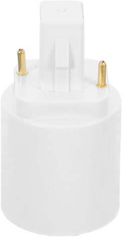 Adattatore Portalampada G24d a E27 2 Pin per Lampadina | Bianco, Rame Nichelato e Pbt Ignifugo, per Uffici e Centri Commerciali
