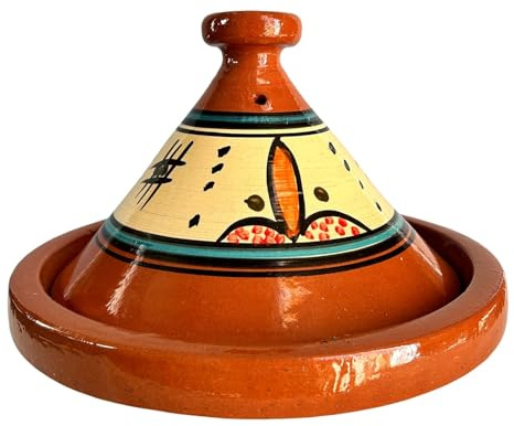Tajine XL 35 cm in Terracotta Dipinta a Mano – Pentola Tradizionale Marocchina/Tunisina + Ebook Gratuito 2611251332