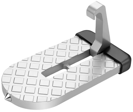 ZSWXDJIZN Gradino per Portiera Auto per Dacia Duster 3 2024 2025 2026, Pedana Pieghevole per Porta Staffa per Gradino per Auto Pedale per Tetto,Silver