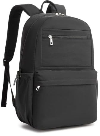 Kono School Backpack Womens, School Bags for Girls, Lightweight Rucksack | Water-Resistant 15.6 Inch Laptop Backpack, Solid Colour Daypack for Secondary School Students, Teenagers, College & Travel