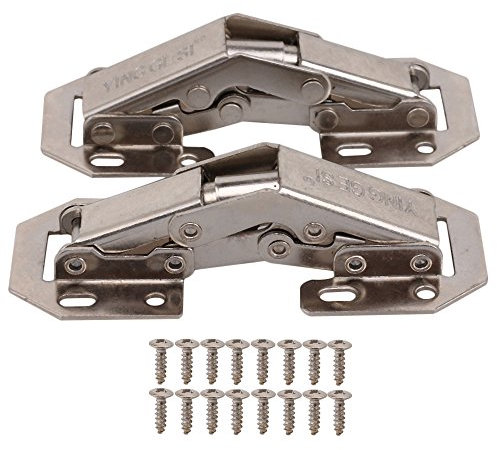 2 Pcs Self Closing 90-Degree Surface Mount Spring Drawer Window Cupboard Cabinet Door Hinges