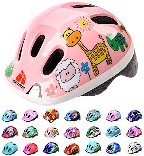 meteor Kinder fahrradhelm ab 1 Jahr – sicherer & stoßdämpfender Kinderhelm mit verstellbarem Headlock - waschbarem Fahrrad Helm Innenfutter – optimaler Schutz & leichtes Design für Baby-Abenteurer