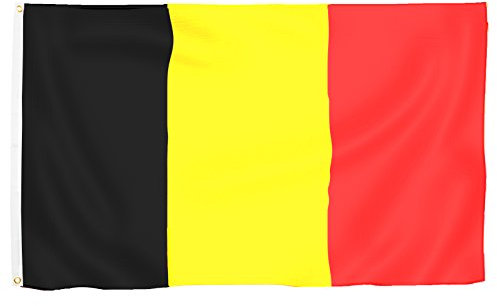 BRUBAKER Hissflagge Belgien Fahne Flagge 150 x 90 cm Banner mit Ösen zum Hissen
