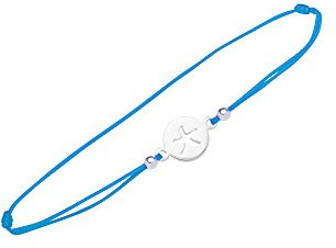 DUR Schmuck Damen ArmbandSeestern Paracord blau aus 925er Silber A1504.BL, Blau