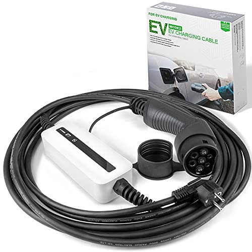 Morec ev Ladegerät 10/16A Typ2 Tragbares EV Ladekabel EU Standard Schaltbare Ladebox Schuko 2-polig IEC 62196-2 Elektroauto (Euro-Stecker) 2,2/3,6kw, 6m/20ft