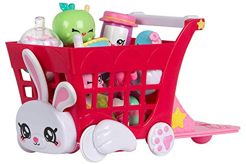 Kindi Kids Rabbit Petkin Shopping Cart and 2 Shopkins, Multi-Colour