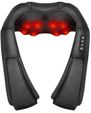 iKristin Neck Massager with Heat, Shiatsu Massager for Neck, Back, Shoulder, Foot and Leg, Deep Tissue 3D Kneading Massage for Relax Muscles at Home and Offie,Back Massagers for Women and Men