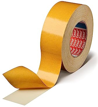 tesa fix 4964 Doppelseitiges Klebeband mit Gewebeträger, Teppich-Verlegeband | Farbe: weiss, Länge: 50 m, versch. Breiten (1 Rolle - 30 mm)