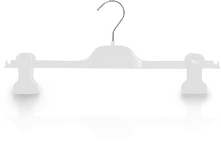 Kiroplast Grucce per Pantaloni Pinze Stampelle Salvaspazio Appendini Plastica Pinza Clip Gonne Appendini Gonne Grucce 36 cm (15, Bianco)