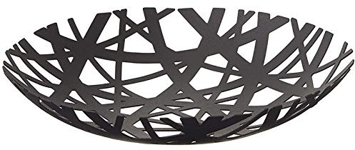 Fransande 2498 Tower Fruit Bowl - Modern Kitchen Counter Basket Holder,Black