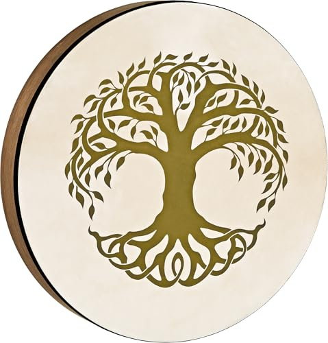 Sonic Energy 16 Zoll Designed Hand Drum, Baum des Lebens (HD16WB-TOL) | 40,5 cm im Durchmesser, 6,5 cm hoch, mit Griffmulde, Siam Eiche, Ziegenfell