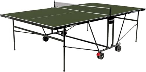 Pegasi Tischtennisplatte 500 - Tischtennisplatte Indoor - Faltbare Tischtennistisch - Klappbar - Original Tischtennistisch - Mit Rädern - Beweglich - Grün