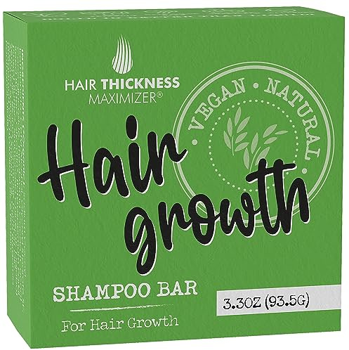 Hair Growth Shampoo Bar with Biotin. Eco-Friendly, No Harsh Chemicals, Color Safe, pH Balanced. Solid Shampoo Bar Equal to 3 Liquid Bottles. Zero Plastic, USA Made, Strengthening & Dry Hair Relief