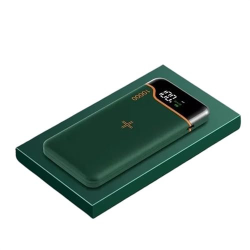 Power Bank Inalámbrico 20000mAh 22.5W Carga Súper Rápida 15W Gran Capacidad Compatible con iPhone Compatible con Xiaomi (Size : 10000mAh Green)