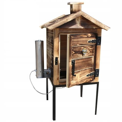 Fumoir électrique en épicéa avec porte 50 x 50 x 80 cm