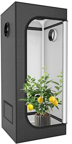 Mosnesrt Growbox 31.5''X31.5''X63'', Grow Tent for Aerogarden Hydroponic Grow System, 600D Oxford Cloth Greenhouse Grow Box, Insulated Greenhouse Box for Indoor Plant Growing