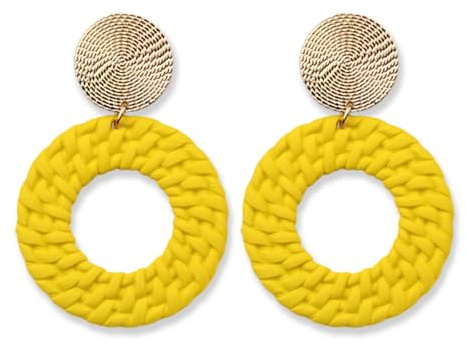 KBRPEY Ohrringe Damen Mädchen Boheme Style Geometrische Ohrringe Bunt Hängend Metal Vintage Modeschmuck Geschenke Zubehör