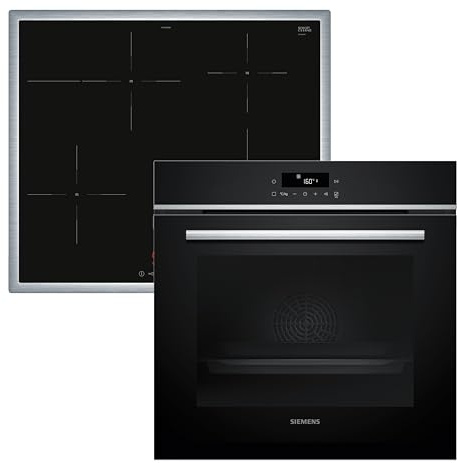 Siemens iQ300 Einbau-Backofen Set 60 x 60 cm Induktionskochfeld PQ613PIAA